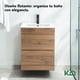 thumbnail image 4 of Gabinete Para Baño KingsHouse Mueble Lavamanos Ovalín Monomando 2 Cajones Organizador Fibra de Madera MDF Cafe, 4 of 7