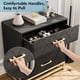 thumbnail image 4 of Negra 3-cajón cómoda para dormitorio closet: slim de altura chest con soft-close glides y anti-tip kit, 28.7-pulgada h para space saving, 4 of 8