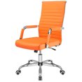 thumbnail image 2 of Homall Office PU Leather Chair with Lumbar Support and Armrest, Ergonomic Conference Chair, Orange, 2 of 7