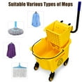 thumbnail image 4 of Costway Commercial Mop Bucket Side Press Wringer on Wheels Cleaning 26 Quart Yellow, 4 of 12