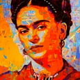 thumbnail image 4 of Stephen Chambers 26x26 Gold Ornate Wood Framed With Double Matting Wall Art Titled - Frida 7, 4 of 6