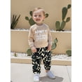 thumbnail image 4 of Loicainy Toddler Kids Boy Camouflage Outfit 12 18 24 Months 2T 3T 4T 5T 6T Letter Print Long Sleeve Sweatshirt Cargo Pants 2 Piece Clothes Set, 4 of 9