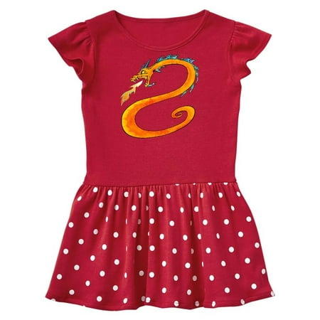 

Inktastic Fire-Breathing Dragon Gift Toddler Girl Dress