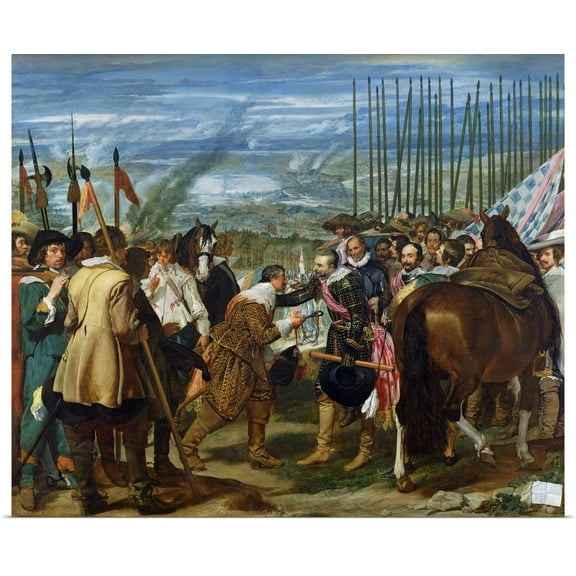 Great BIG Canvas | Rolled Diego Rodriguez Velazquez Poster Print entitled The Surrender of Breda, 1625, c.1635