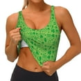 thumbnail image 3 of Daiia St Patrick's Day Printed Women's Sports Bra, Breathable Activewear Bra with U-Back Design and Removable Pads, Comfortable and Supportive for Yoga, Workout-Medium, 3 of 8
