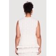 thumbnail image 4 of Women's Plus Size Heart Geometric Pointelle Button Front Vest, 4 of 4