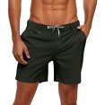 thumbnail image 2 of DDAPJ pyju Birthday Gifts! Mens Solid Athletic Running Shorts Drawstring Workout Gym Shorts Lounge Sweat Shorts with Pockets Army Green XL, 2 of 8