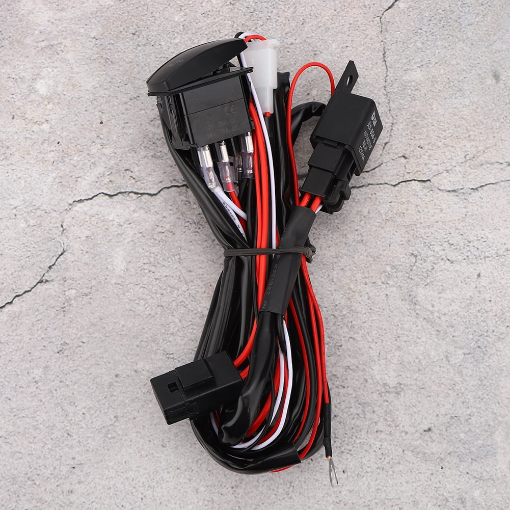 EZSPTO Light Bar Wire,LED Wiring Kit,Universal Wiring Harness Kit With