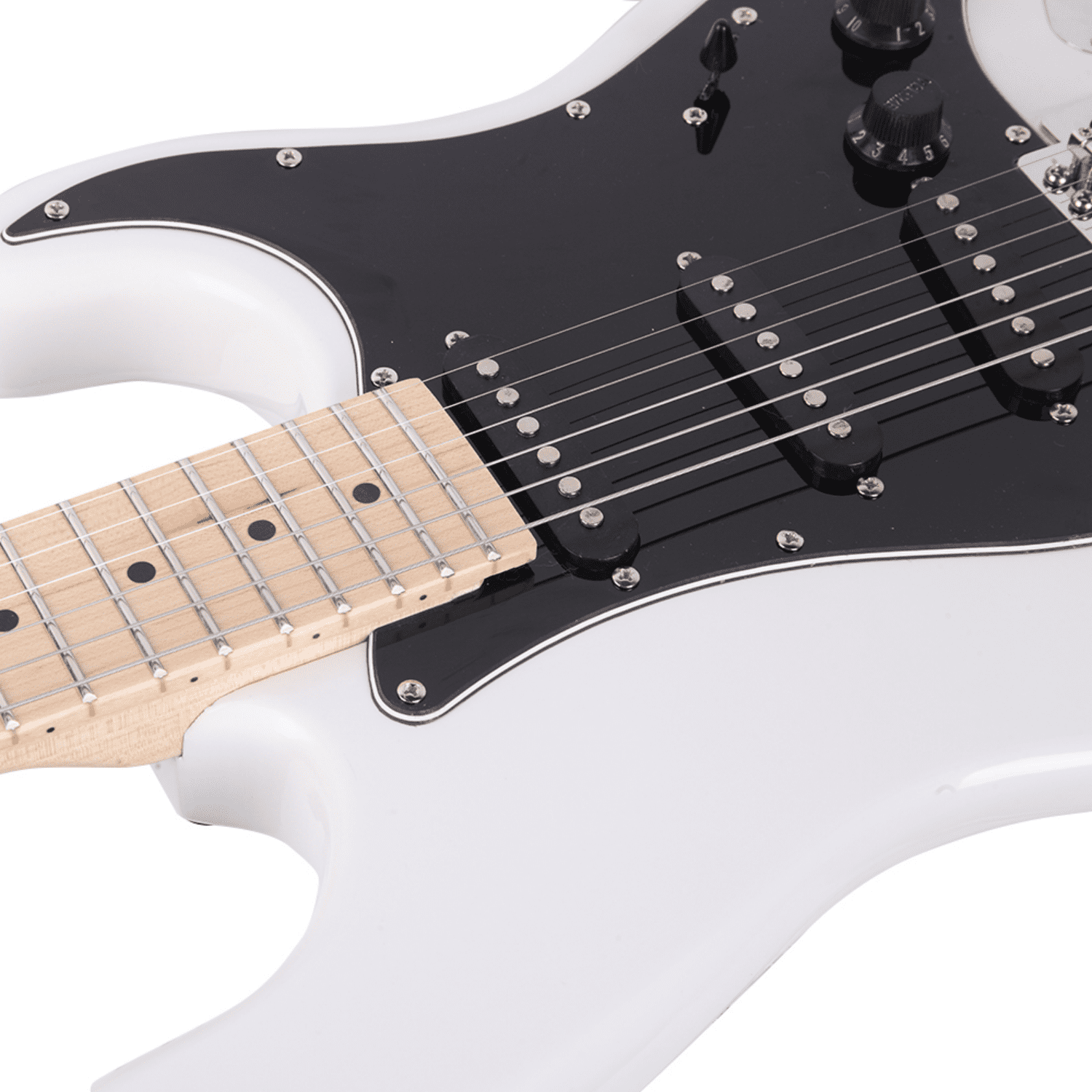 Hassch 39" Electric Guitar with Amp, Bag and Accessories, Beginner Starter Kit, Ideal Holiday Gift, White