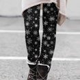 thumbnail image 2 of LISTHA Christmas Pants Women Leggings Plaid High Waisted Holiday Pants Xmas Tummy Control Tights Black 2XL, 2 of 5