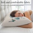 thumbnail image 6 of Turquoise Floral Pillow Covers 20x26 Inch Standard Size, Spring Pastoral Flowers Butterfly Beige Decorative Pillowcase with Zipper, Microfiber Breathable Pillowcases for Sofa Bed Living Room, 6 of 9