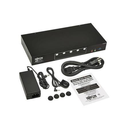 Tripp Lite B006-HD2UA4 HDMI Dual-Display KVM Switch - 1 Computer(s) - 4096 x 2160 - 50 Hz, 60 Hz - 1 x Network (RJ-45) - 8 x USB - 10 x HDMI - Desktop, Rack-mountable