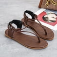 thumbnail image 4 of Sandalias de mujer, zapatos frescos de verano, zapatos de playa, sandalias de pellizco de estilo romano de tacón plano Wmkox8yii  shjk2028, 4 of 9