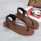 thumbnail image 3 of Sandalias de mujer, zapatos frescos de verano, zapatos de playa, sandalias de pellizco de estilo romano de tacón plano Wmkox8yii shjk2030, 3 of 9