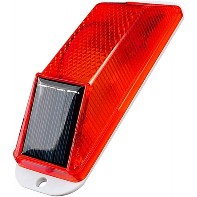 YISITIAN Solar Strobe Warning Light Sensitive LED Warning Lamp Super Bright IP54 Waterproof Light Control Flashing Beacon Barricade Construction Safety Road Signs Flash Traffic Lights CA919-0127
