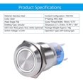 thumbnail image 1 of Interruptor de botón de enganche automático Led de 12v, interruptor de botón de bloqueo de encendido/apagado de acero inoxidable resistente al agua de 19mm, 1 pieza LingWen 8390615996563, 1 of 1