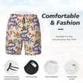 thumbnail image 3 of Yiaed Snake Print Mens Swim Trunks Bathing Suit Compression Liner Beach Swim Shorts Swimwear Quick Dry Zipper Pocket No-Chafing Board Short-, 3 of 6