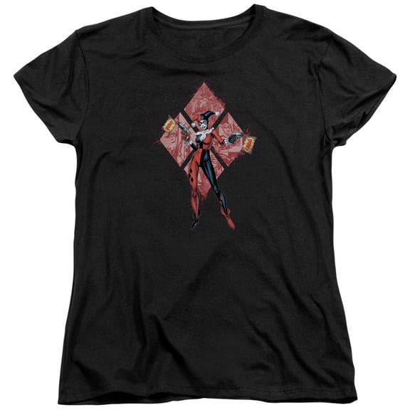 Batman - Harley Quinn (Diamonds) - Women's Short Sleeve Shirt - Small