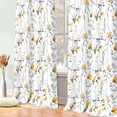 thumbnail image 6 of Alishomtll Yellow Floral Blackout Curtains for Living Room Bedroom Energy Efficient Thermal Insulated Grommet Window Drapes, 52"x 84",Set of 2, 6 of 8