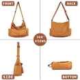 thumbnail image 4 of Bolso de mensajero de lona Bolso de mano de lona Bolso bandolera Hobo con múltiples bolsillos Bolso de hombro de lona para mujeres y hombres, 4 of 6