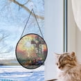 thumbnail image 5 of Stained Glass Window Hanging Cross - Stained Glass Window Hanging Cross, Festival Gift Ornament, Home Wall & Window Art, Brightens Any Space with Light, 5 of 6