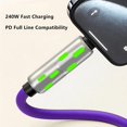 thumbnail image 3 of 4-in-1 USB Charging Cable with 240W Power & Breathing Light, Blue, 3 of 6