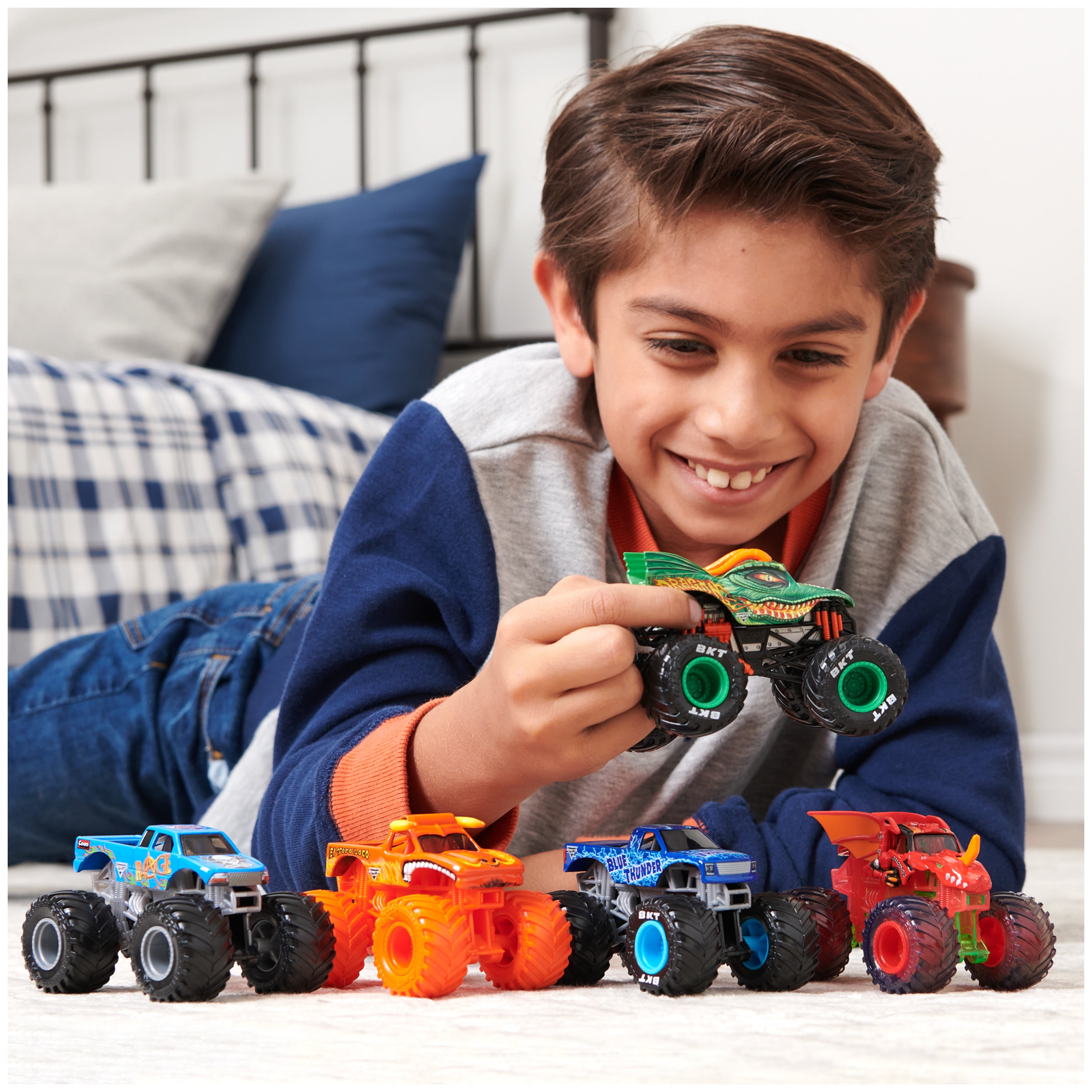 Mini Veículo e Figura - Monster Jam - 1/64 - Bumerang Brinquedos