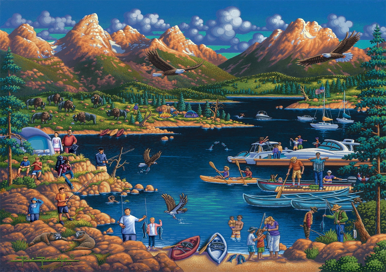 Buffalo Games 300-Piece Dowdle Grand Teton Adult Interlocking Jigsaw Puzzle