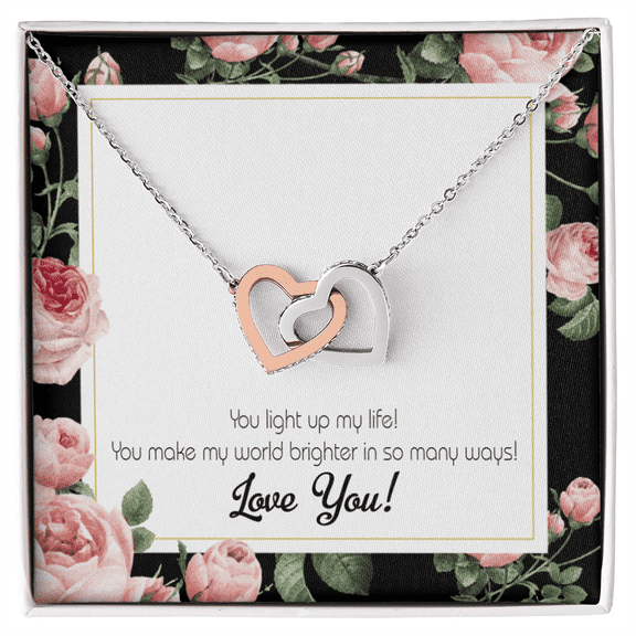 To My Girlfriend You Light Up My Life Inseparable Necklace
