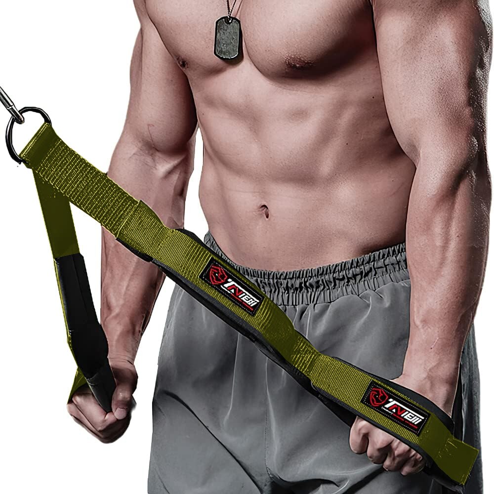 Tricep Rope Cable Attachment (Two Lengths Built in One) Greater Range