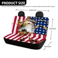 thumbnail image 4 of FUIALDOLG 4th of July Rear Bench Seat Covers Featuring Bald Eagle Flag, 2 Piece Non-Slip Back Seat Covers for SUV and Automotive, 4 of 4