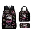 thumbnail image 1 of New cartoon Kuromi school bag three-piece set for primary and secondary school students, 1 of 1