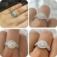 thumbnail image 4 of SFTING Wedding Rings for Women Round Bridal Engagement Promise Ring Sets Cubic Zirconia Size 7, 4 of 8