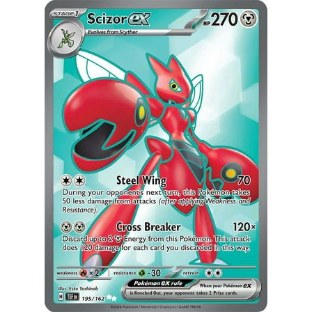 Pokemon Temporal Forces Ultra Rare Scizor ex #195