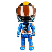 RRJ Alloy Motorcycle Helmet Figurine Model, Articulated Collectible Action Figure, Movable Joints for Dynamic Poses, Detailed Model Decoration for Motorcycle Enthusiasts, Compact Storage Design,