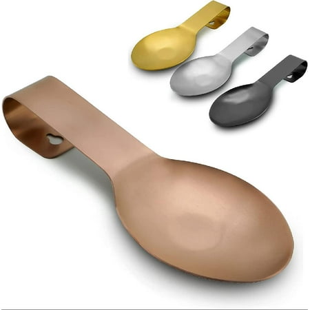 

Stainless Steel Spoon Rest spoon holder for stove top Stove Spoon Utensil spoon rest for kitchen counter ROSE COLD