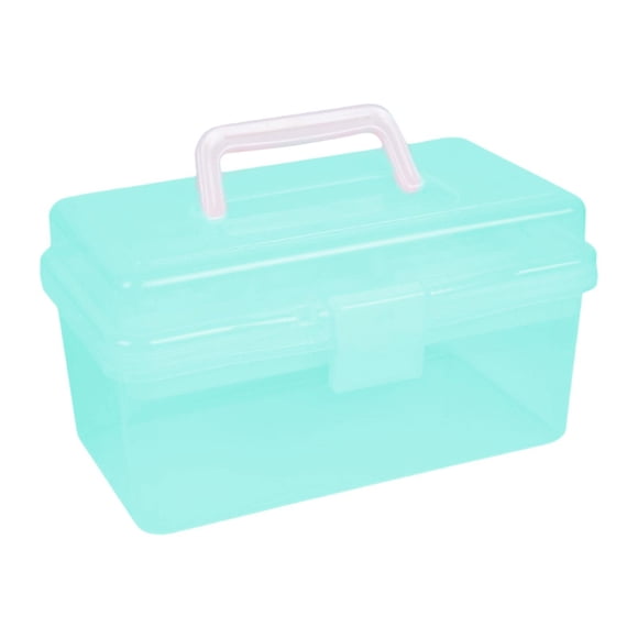 Caja de almacenamiento de herramientas para uñas con bandeja extraíble organizadora para SPA, viajes, oficina