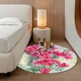 thumbnail image 3 of Rectangle Rug 3ft Area Rug, Summer Watercolor Wildflower Leaf Area Rugs for Living Room Bedroom, Green Tropical Leaves Floor Mat Non-Slip Non-Shedding Carpet Indoor Accent Rugs, 3 of 9