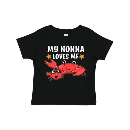 

Inktastic My Nonna Loves Me- Cute Crab Family Gift Toddler Boy or Toddler Girl T-Shirt
