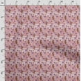 thumbnail image 3 of Soimoi Llama Alpaca Print,Cotton Poplin, Sewing Fabric Sold by The Yard 42 Inch Wide,Sewing Craft Quilting/Quilt Making Fabric, Brown & Pink, 3 of 5
