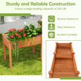 thumbnail image 6 of Resenkos Patio Planting Bed, Raised Garden Bed,Fir Wood Outdoor Raised Garden Bed with Divider Panel and Drainage Holes-Yellow, 6 of 8