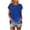 Blue, variant on Uner 10$!Summer Plus Size Tops for Womens 2025 Fashion Casual Short Sleeve Round Neck Print Ladies Blouse