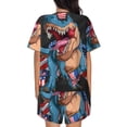 thumbnail image 6 of Sigee Blue Dinosaur for Sleepwear Casual Pjs with Pockets Women's Pajamas Sets Shorts 2 Piece Short Sleeve Lounge Sets XX-Large, 6 of 9