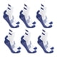 thumbnail image 1 of Jumpingount 6 pares de fibras de textura estable fija que absorbe el sudor de tela transpirable y duradera que no destiñe para todos los pies Medias Azul METRO, 1 of 6