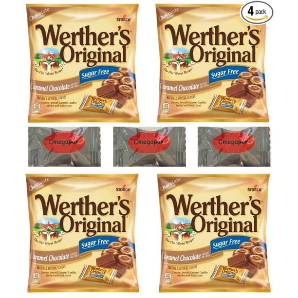 Werthers Original SugarFree Caramel Chocolate Candy With Omegapak