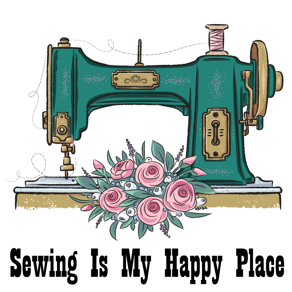 Quilting Quotes, Sewing Is My Happy Place Fabric Panel