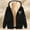 Black Coats for Winter, variant on XPMWRP Women's Fleece Lined Thicken Hoodie Printed Coats Long Sleeve Loose Zipper Drawstring Jackets Winter Soft Warm Trendy Clothes with Pocket Black XXL