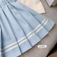 thumbnail image 6 of Girls Skirt Student JK Suit Korean Version Short-sleeved Summer Dress Girl Sweet Shirt College Style Pleated Skirt Two-piece Set, 6 of 6