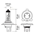 thumbnail image 4 of HELLA H4 P45T Standard Halogen Bulb, 12 V, 60/55W, 4 of 4