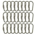 thumbnail image 1 of Pack of 24 D Ring Backpack Keychains Heavy Locking Carabiner Keychain Mini Hooks Spring Lock Climbing Carabiners Clips Holder Gifts for Traveling Silver, 1 of 5